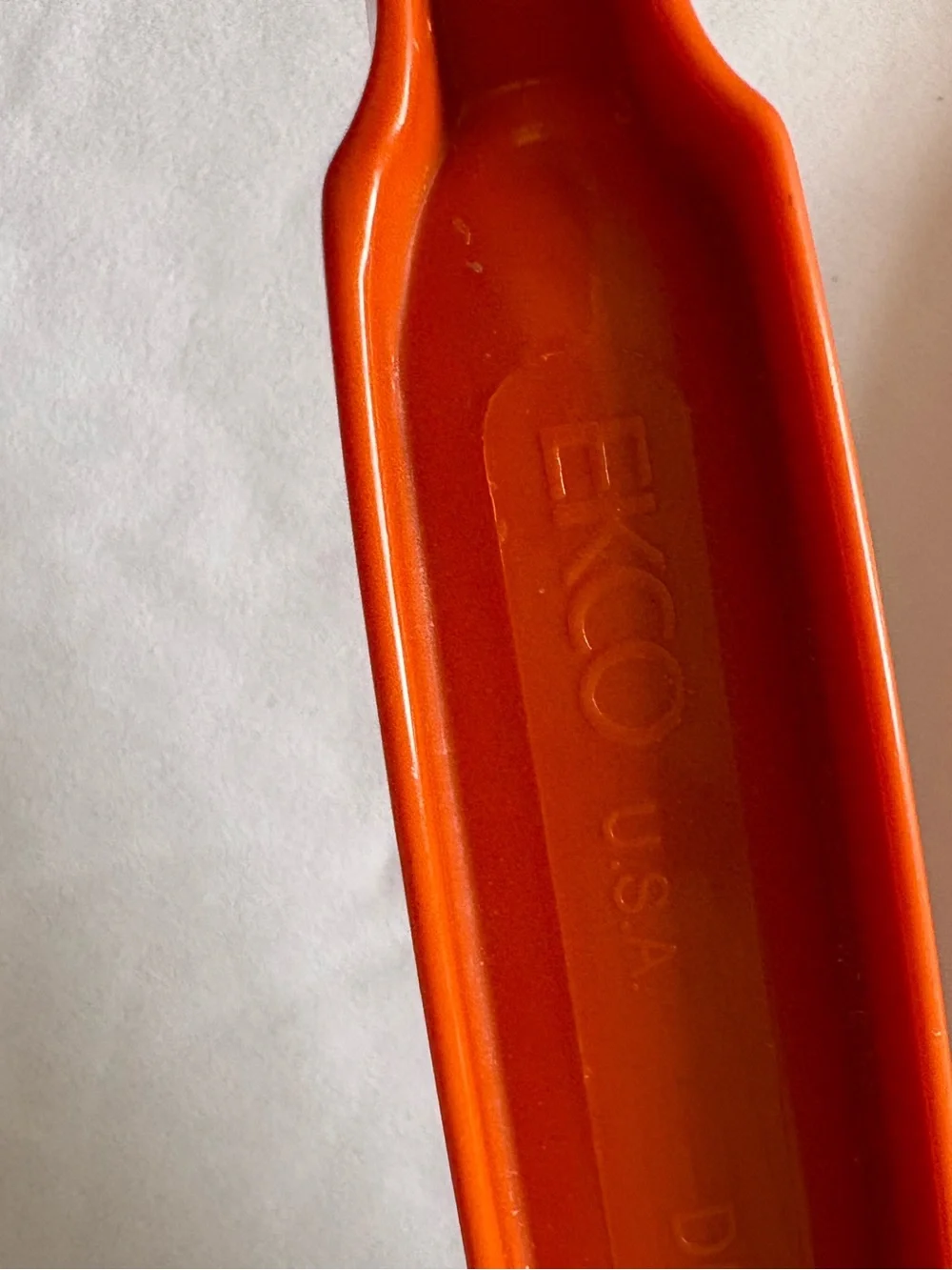 EKCO Orange Slotted Spatula & Slotted Spaghetti Pasta Spoon Scoop Vintage